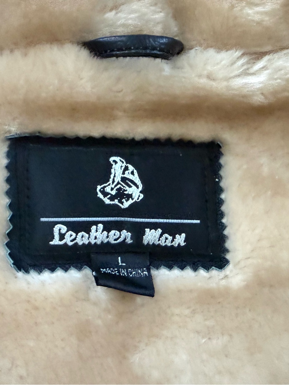 Leather Man Fleece Fur Liner Bomber Jacket Women Large Black Hooded - Picture 2 of 5